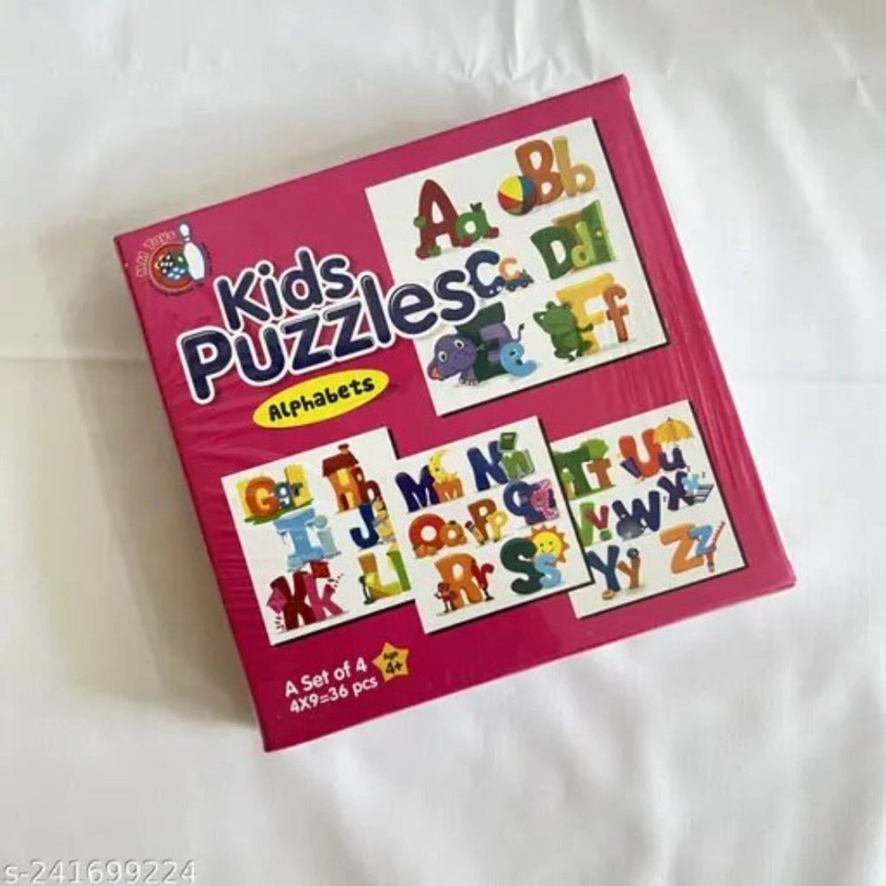 4_Pcs Set Alphapet Puzzle | Cardboard | Educational Toys | 4+ Years
