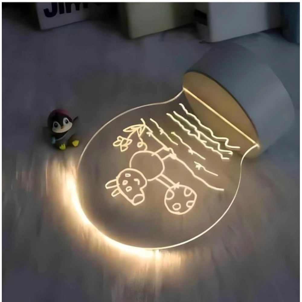 Generic Glass 3D Illusion LED Creative Visualization Lamp