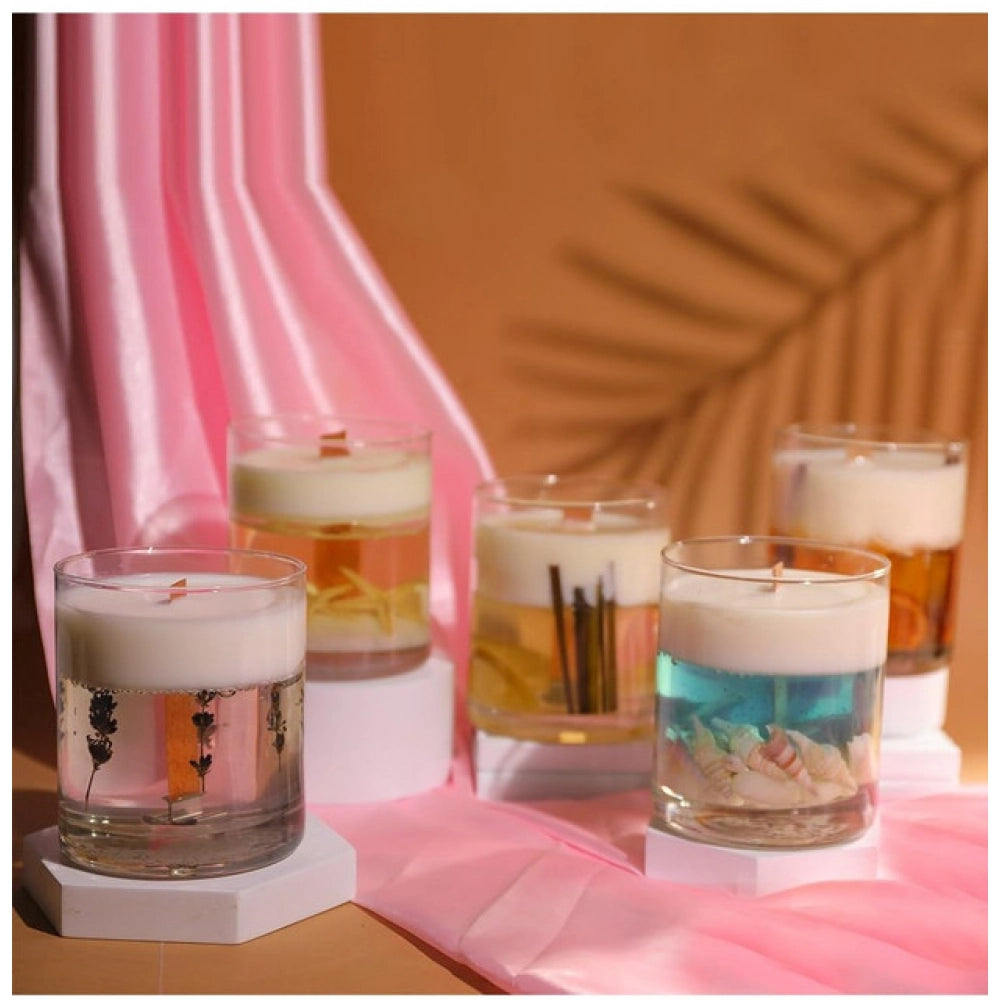 Generic Soya Wax, Glass Scented Star Fish Gel Candle