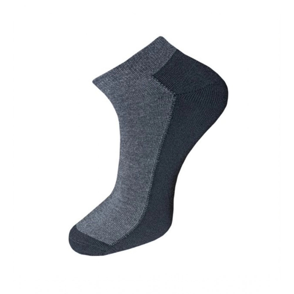 Generic 3_Pair Set Unisex Casual Cotton Solid Ankle Length Socks (Multicolor)