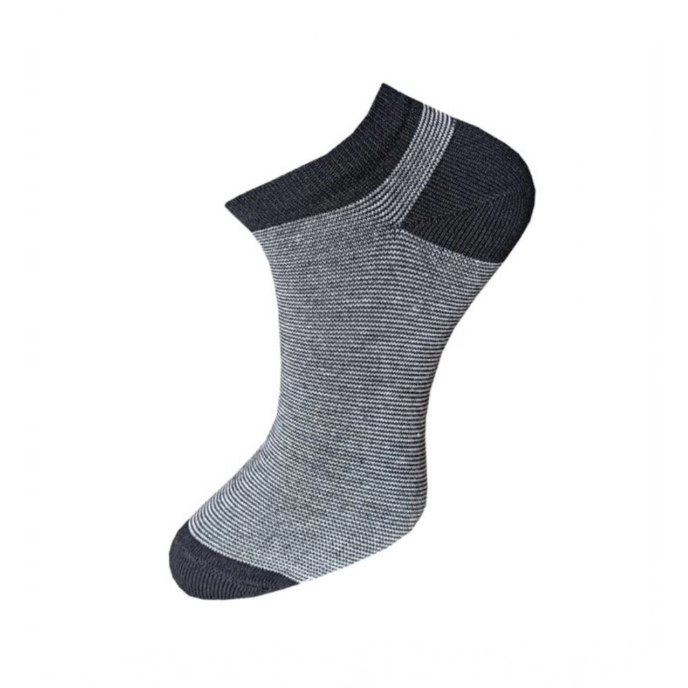 Generic 3_Pair Set Unisex Casual Cotton Striped Ankle Length Socks (Multicolor)