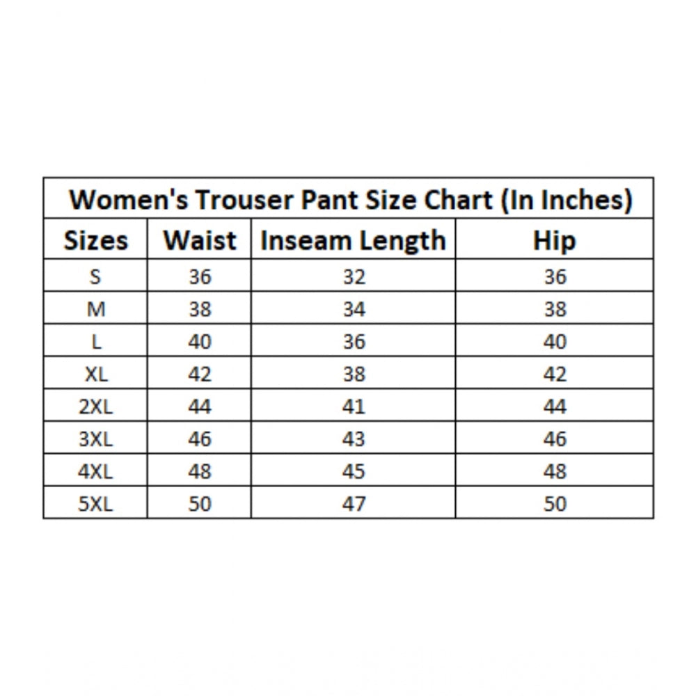 Generic Women's Casual Printed Cotton Trouser Pant (MultiColor)
