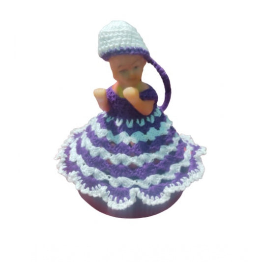 Generic Laddu Gopal Tharad Dress Size: 0 To 6 (White-Lavender)