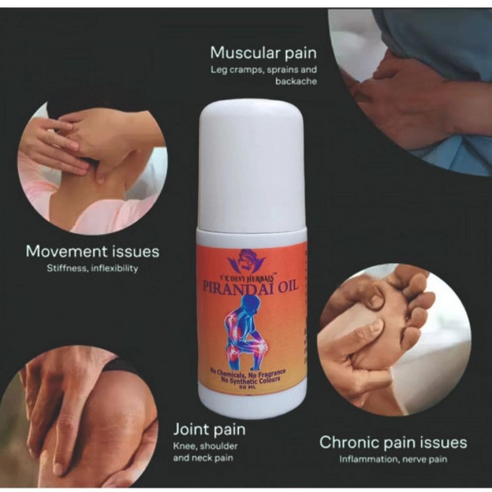 Generic Devi Herbal Pirandai Pain Relief 50 ML Oil - Natural, Chemical-Free Oil