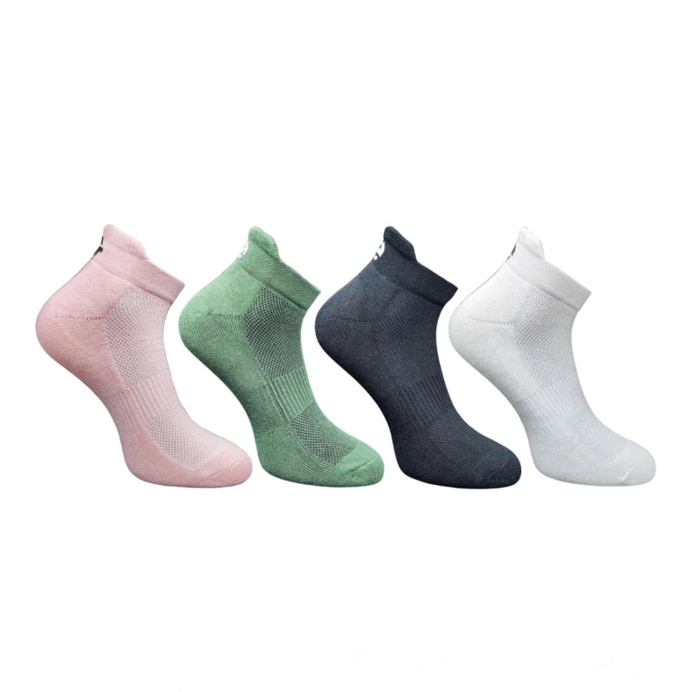 Generic 4_Pair Set Unisex Casual Cotton Printed Ankle Length Socks (Multicolor)