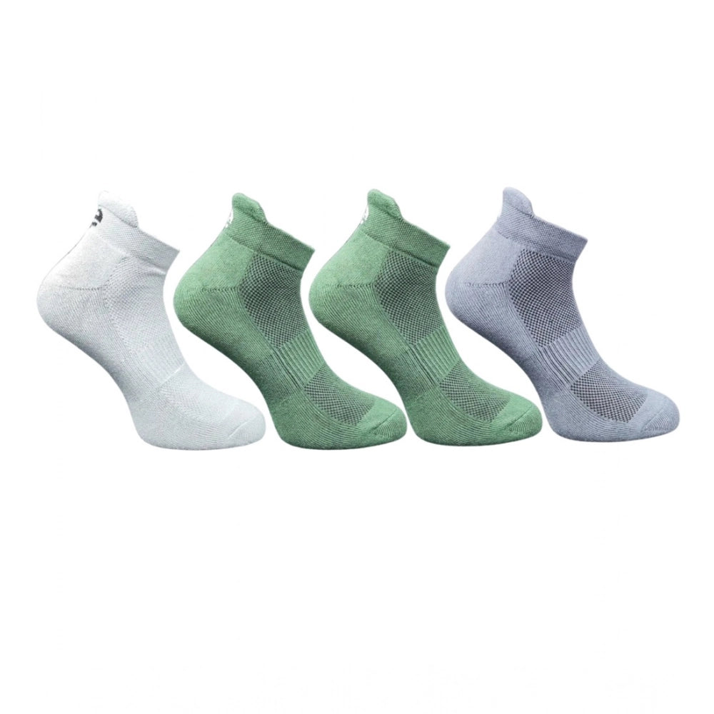 Generic 4_Pair Set Unisex Casual Cotton Printed Ankle Length Socks (Multicolor)