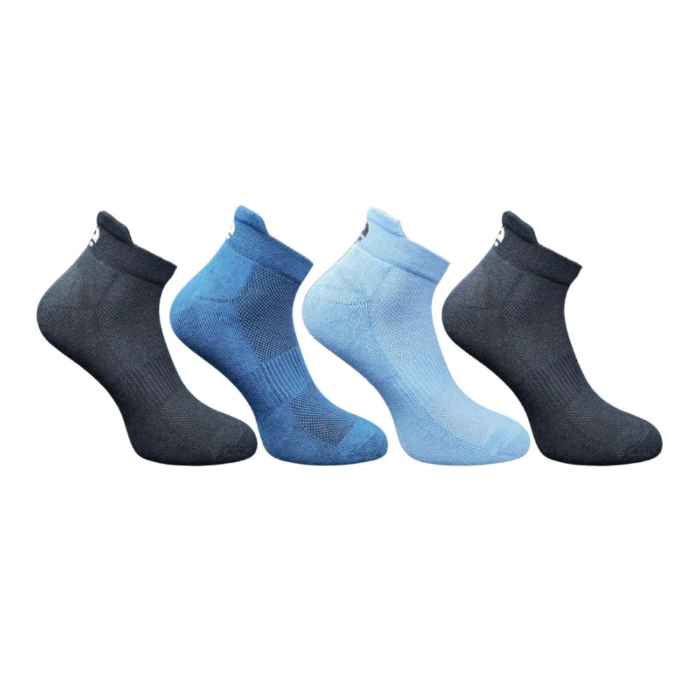 Generic 4_Pair Set Unisex Casual Cotton Printed Ankle Length Socks (Multicolor)
