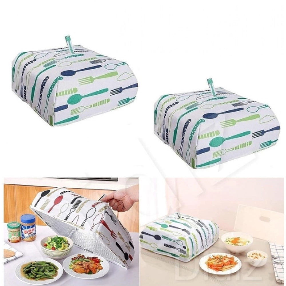 Generic Pack Of 4_Food Dish Cover – Reusable Mesh Lid for Protecting Food from Dust And Insects (Color: Assorted )